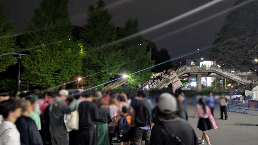 代々木体育館出口の混雑状況