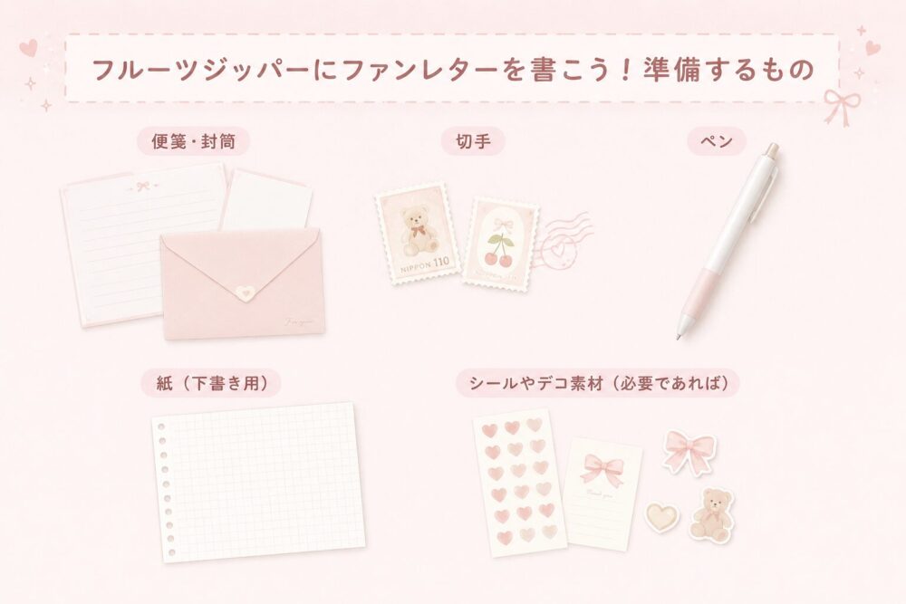 ファンレターを書くときに準備するもの