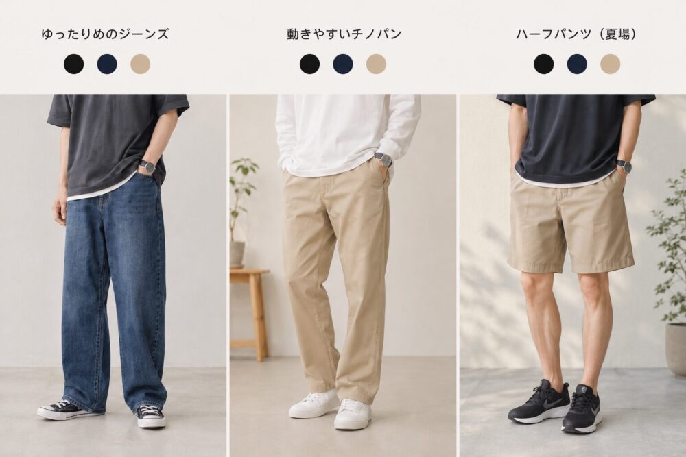 ライブにおすすめのメンズの服装ボトムス