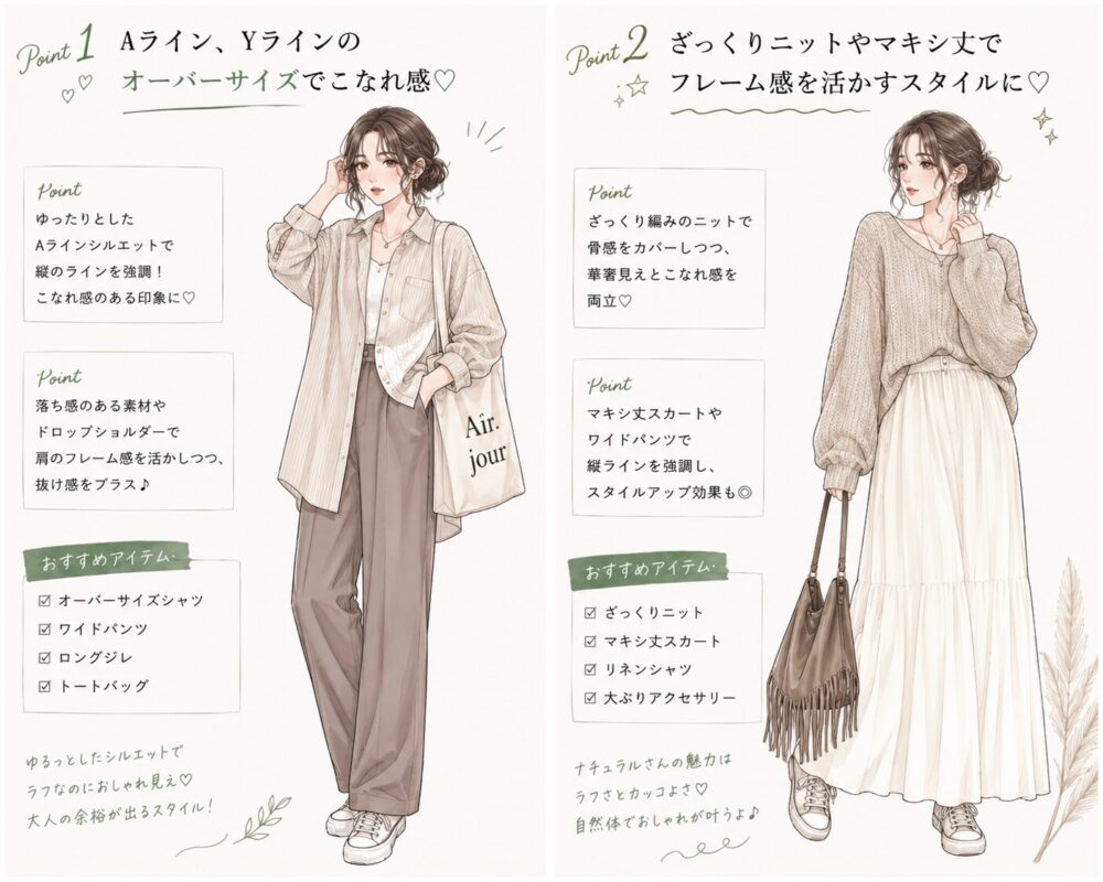 骨格ナチュラルに似合う服